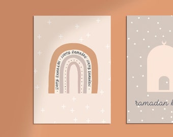 Luna Ramadan Eid greeting cards, digital download, modern eid decor, ramadan cards, eid cards, modern ramadan decor, eid gift, moderneid