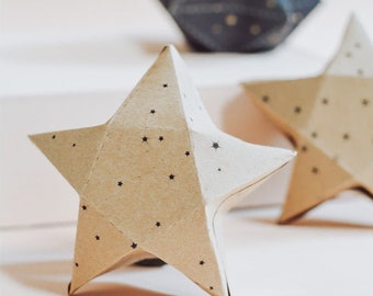 Constellation Star favor boxes printable, install download, star, gift box