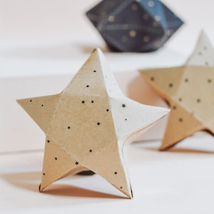 Constellation Star favor boxes printable, install download, star, gift box
