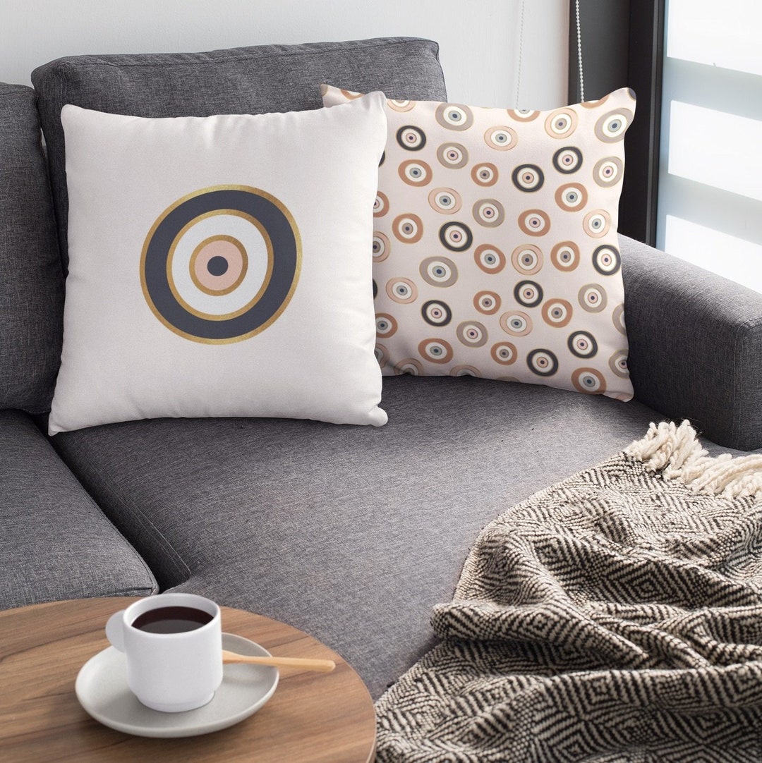 Karma Evil Eye Throw Pillows Decorative Pillow Evil Eyes Etsy