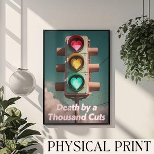 Muerte por mil cortes Semáforos Arte Estético Romántico Arte Femenino Femenino Pastel Color Rosa Amante Soñador Póster Póster Rosa Preppy