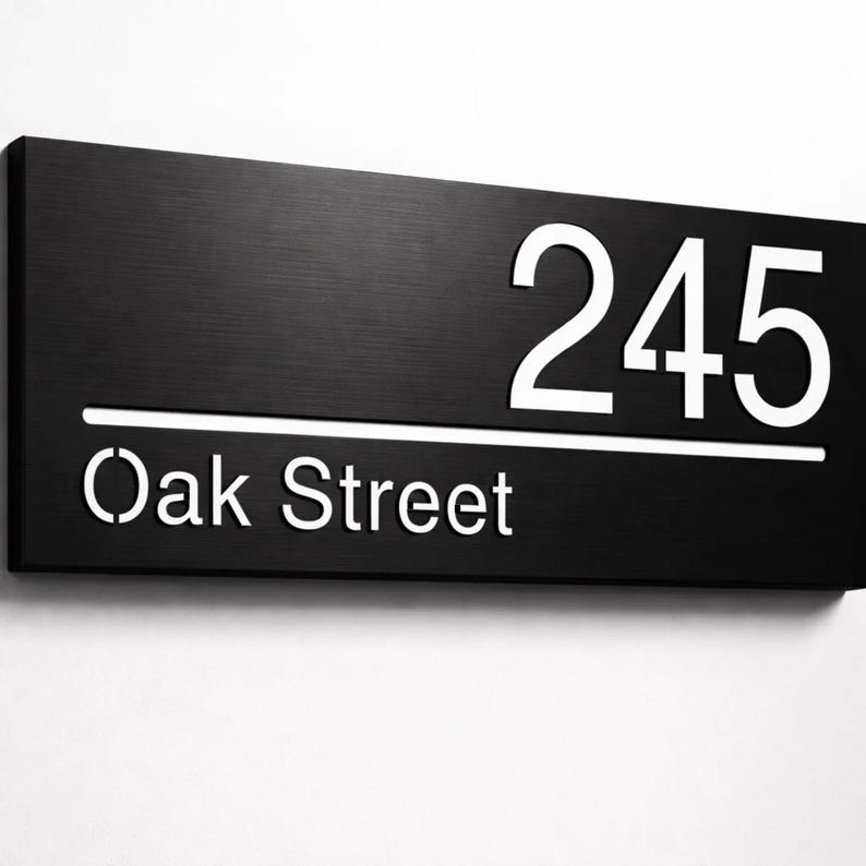 Modern House Number SVG | Personalized Street Address Sign (digital ...