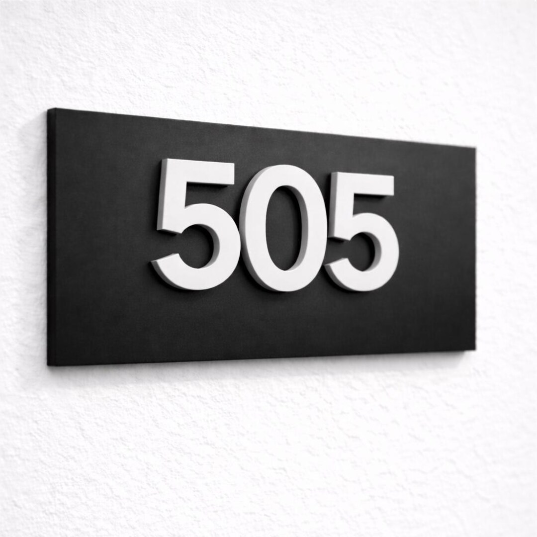 Modern House Number SVG | Minimal Address Sign Cut File (digital ...