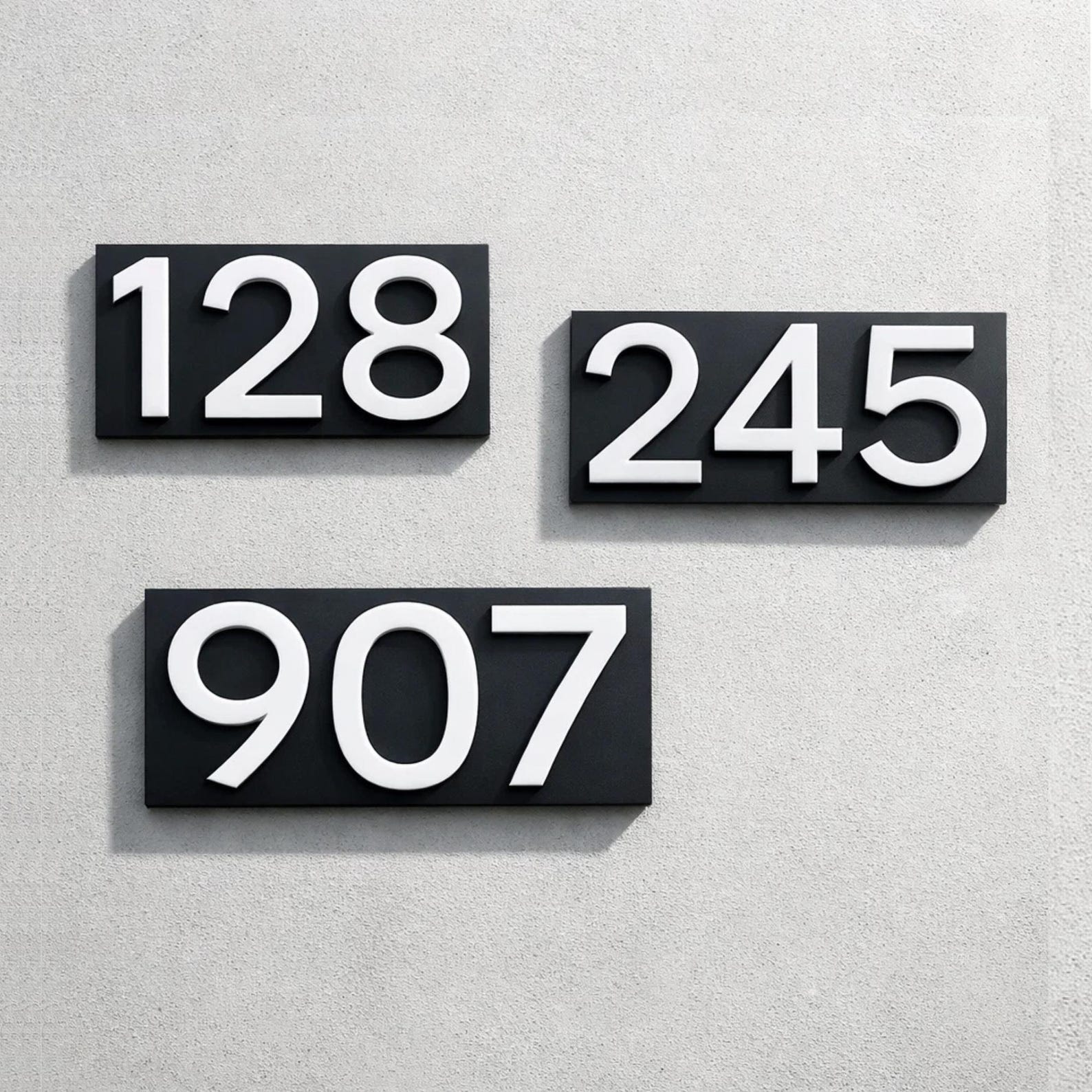 Modern House Number SVG Set | CNC Laser Cut Files (digital Download ...
