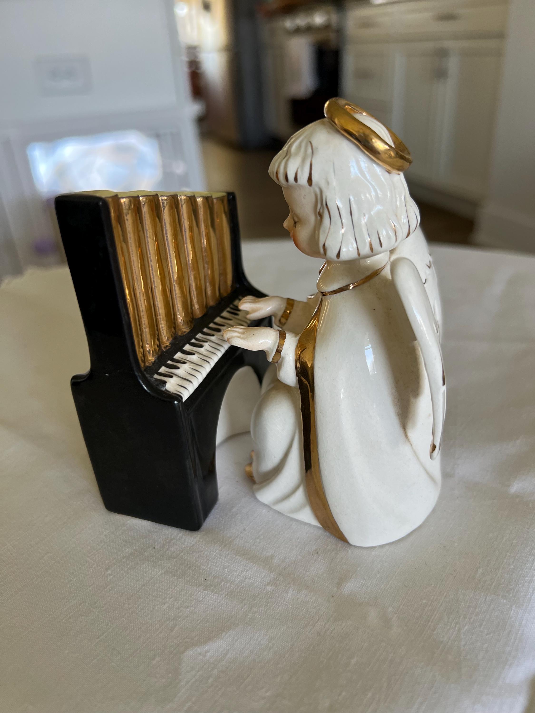 Vintage Angel Playing Organ - Etsy