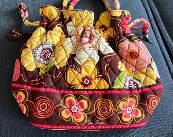 Vera Bradley Drawstring Bucket Bag & ID wallet