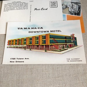 Vintage New Orleans postcards cafe du monde Tamanaca motel Pete Herman image 3