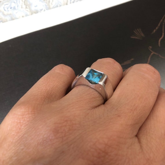 cartier tank ring aquamarine