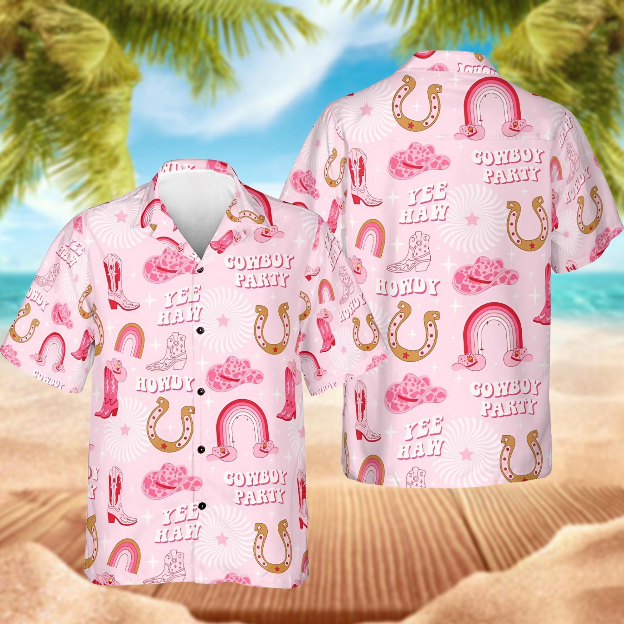 Discover Pink Cowgirl Aloha Shirt - Girly Western Style