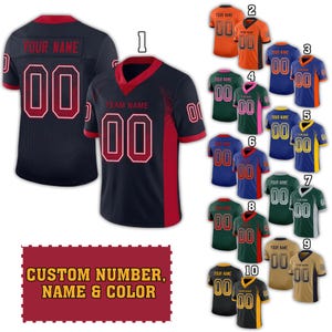 Camiseta de fútbol personalizada: colores, nombre y número del equipo personalizados