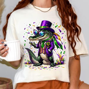 Karneval Krokodil Sweatshirt, Tier Shirt, Frauen Karneval Kostüm, Mardi Gras Alligator Shirt, Fatstifter-fahri-Pullover, Karneval Karneval