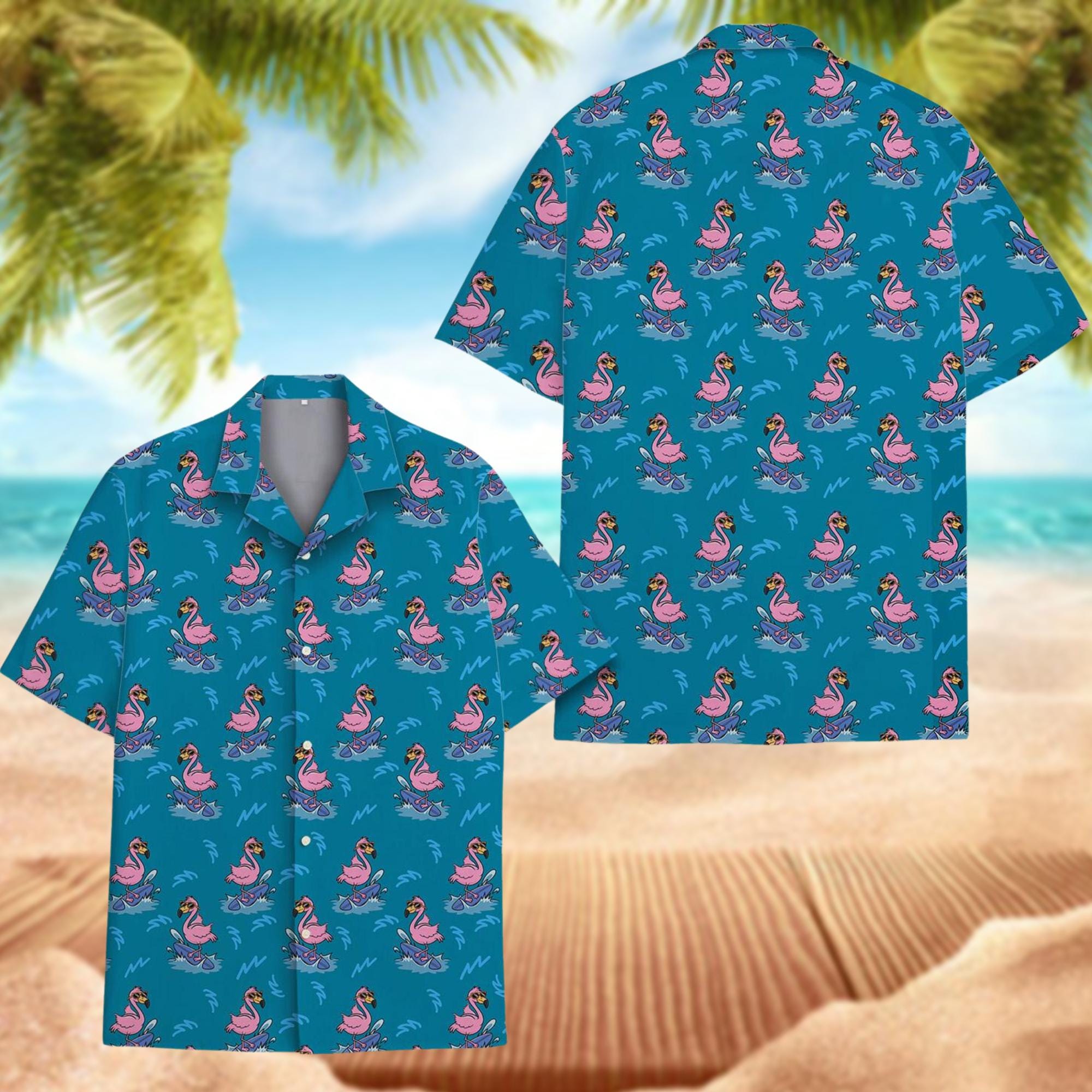 Flamingo hawaii shirt - Etsy 日本