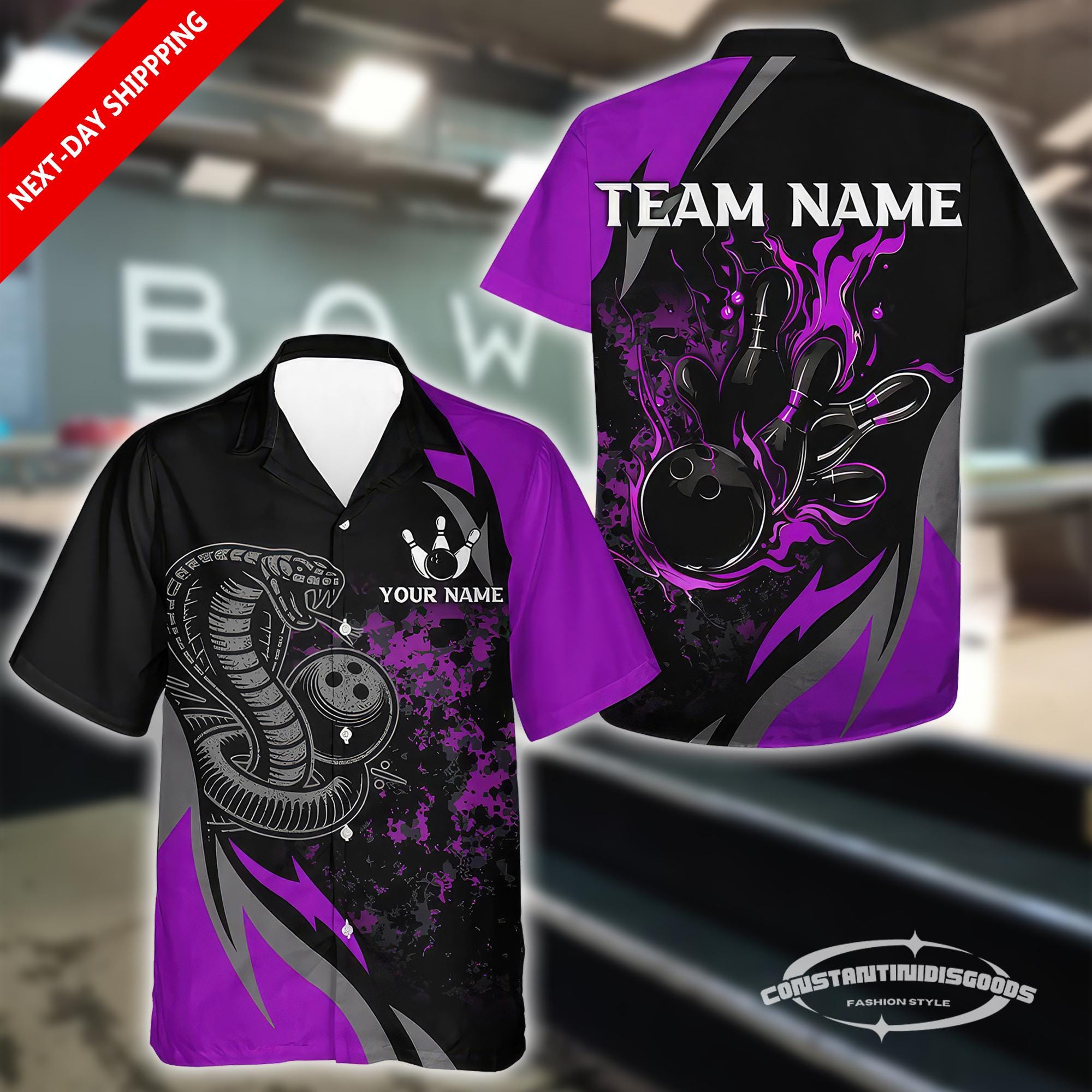 ●NOT4NERD● Wrapped Snake Bowling Half Shirt (2色) unisex Snakes Bowling Shirt - Etsy