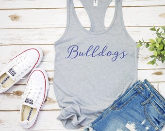 Custom Sport Tank Top, Custom Team Name Tank Top, Custom Cursive Tank Top, Print Team Name Tank-Top, Puff School Sports, Sports Tank Top