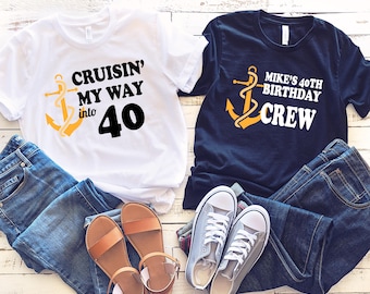 Custom Cruise Birthday 2026 T-Shirt, 40th Birthday Shirt, 50th Birthday Cruise Gift, Custom Cruise Shirt, Family Cruise Outfit, Summer Tee