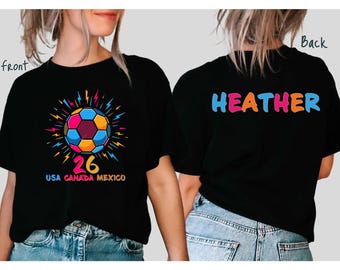 Personalized World Cup 2026 Shirt • Family matching shirt, USA Canada Mexico Tee • Custom Football fan gift, Unisex Jersey