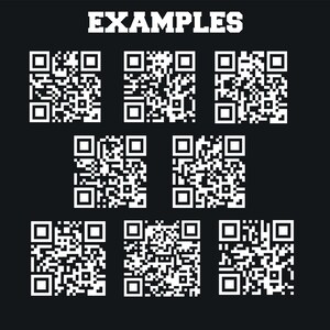 a black and white photo of a qr code