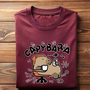 a t - shirt with a picture of a cartoon character on it