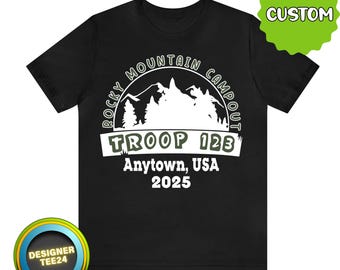 Custom Scout Troop Shirt I Scout Troop Shirt for Boy/Girl- Camping and Nature-Inspired Design for Scouts - Personalized Troop Outfit Gift