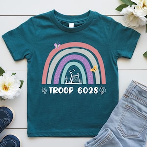 Personalized Scout Troop Shirt - Custom Scout Troop T_Shirt for Boy/Girl - Camping and Nature - Inspired Design for Scouts