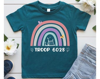 Personalized Scout Troop Shirt - Custom Scout Troop T_Shirt for Boy/Girl - Camping and Nature - Inspired Design for Scouts
