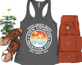 Custom Summer Tanks Tops, Custom Family Vacation Tanks, Family Vacation Shirt, Custom Tank Tops, Personalized Family Tank, Custom Vacation