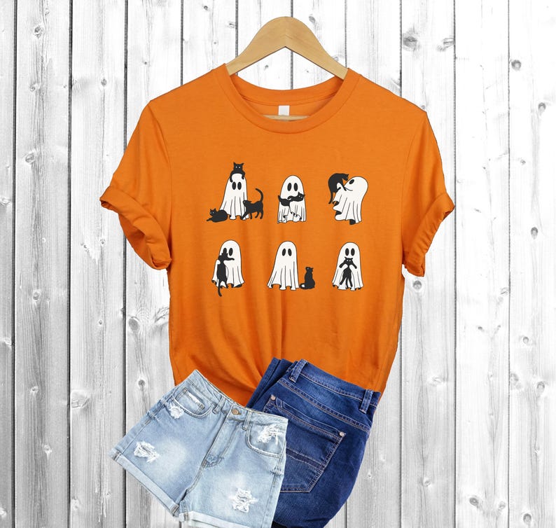 a t - shirt that has a ghost on it