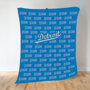 Detroit Lions Personalized Name Blanket