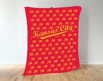 Kansas City Chiefs Personalized Name Blanket