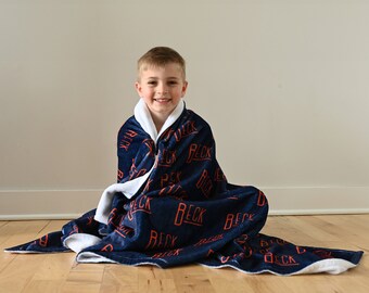 Personalized Denver Broncos Name Blanket