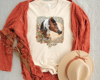 Wild Pinto Horse Picasso  Western Southwest Horse Lovers T-Shirt