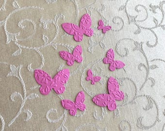 Butterfly Die Cut Set, Embossed Butterfly Ephemera