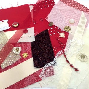 Slow Stitch Kit - Junk Journal Kit - Textile Art Kit - Fabric Collage Supplies - Birthday Gift