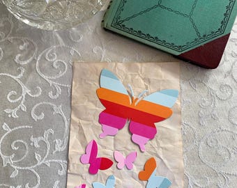 Butterfly Die Cut Set, Butterfly Ephemera, Reversible Die Cuts