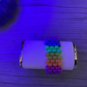 Rainbow kandi cuff