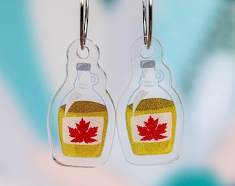 Maple Syrup Earrings, Canadian Pride jewelry