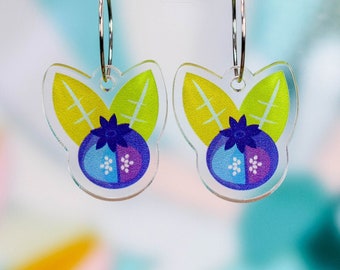 Pendientes de fruta de arándanos