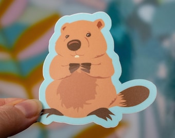 Beaver Vinyl Sticker