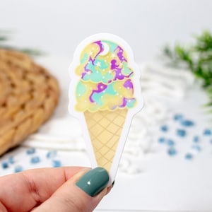 Moon Mist Ice Cream Cone Sticker 1,5x3 inch