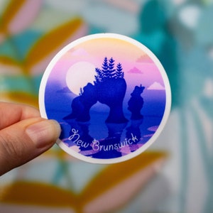Hopewell Rocks New Brunswick Sticker 2.5x2.5 inch