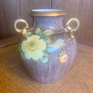 Antique Handpainted Nippon Vase - 7 inch