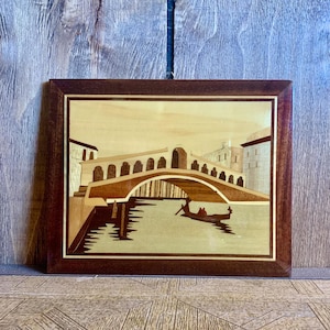 Vintage Wooden Inlay Wall Art