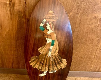 ヴィンテージ寄木細工の木製象嵌アートパネル - Etsy 日本