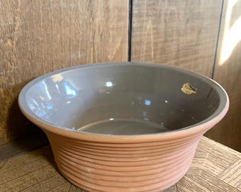 Vintage geribbelde plantenbak van terracotta van Haeger, VS: 9,5 inch