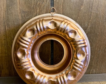 Molde de comida vintage color cobre para colgar en la pared (8,5 pulgadas)