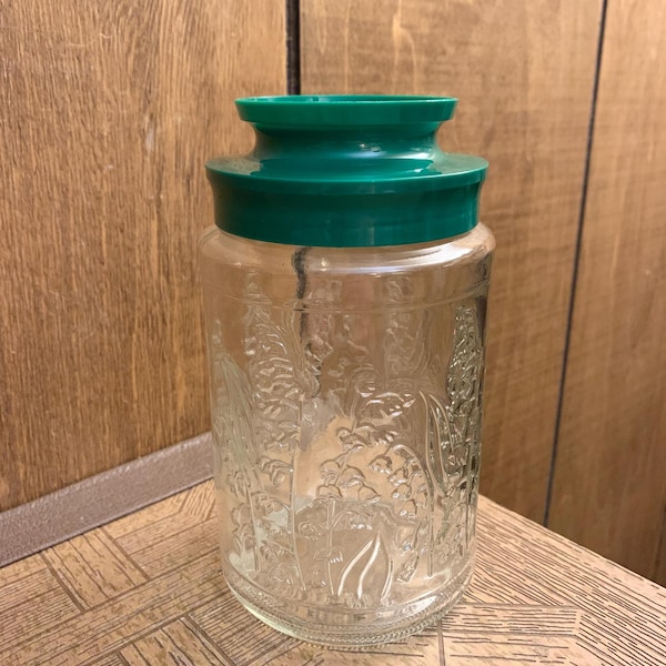 Anchor Hocking Lilies of the Valley Glass Juice Jar