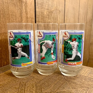 Set of (3) 1998 St. Louis Cardinals Legendary Players Collector&#39;s Glasses