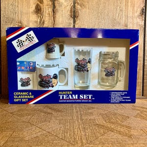 Vintage Dale Earnhardt Glass Set by Hunter Motorsport