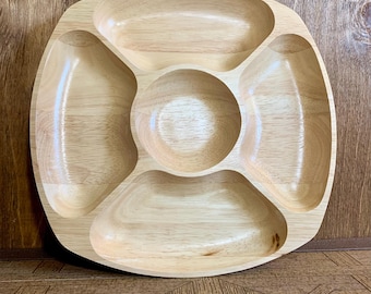 Wooden Chip & Dip Tray