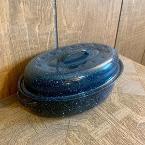 Granite Wear Enameled Steel Roaster - 12x8 inch